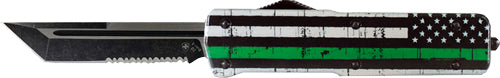Templar Knife Large Otf Back - The Green 3.5" Tanto Aluminum