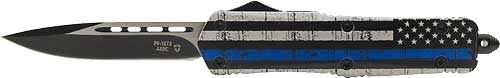 Templar Knife Large Otf Back - The Blue 3.5" Blk Drop Point