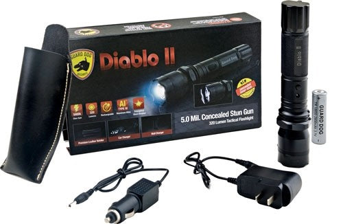 Guard Dog Diablo Ii Stun Gun - W- Tac Light 5 Million Volts
